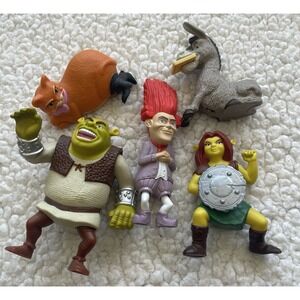 2007 Mcdonalds Shrek The Third Figures 5 Pieces